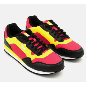 Fila Cress Color Block Red Black Yellow Size 12.5 Kids Gym Shoe Sneakers NEW